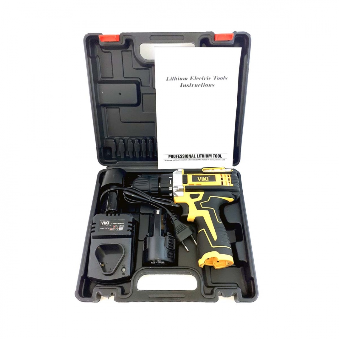 2293.jpg Професионалeн акумулаторен винтоверт с LED просветка VIKI 18V LI-ION - Image 1