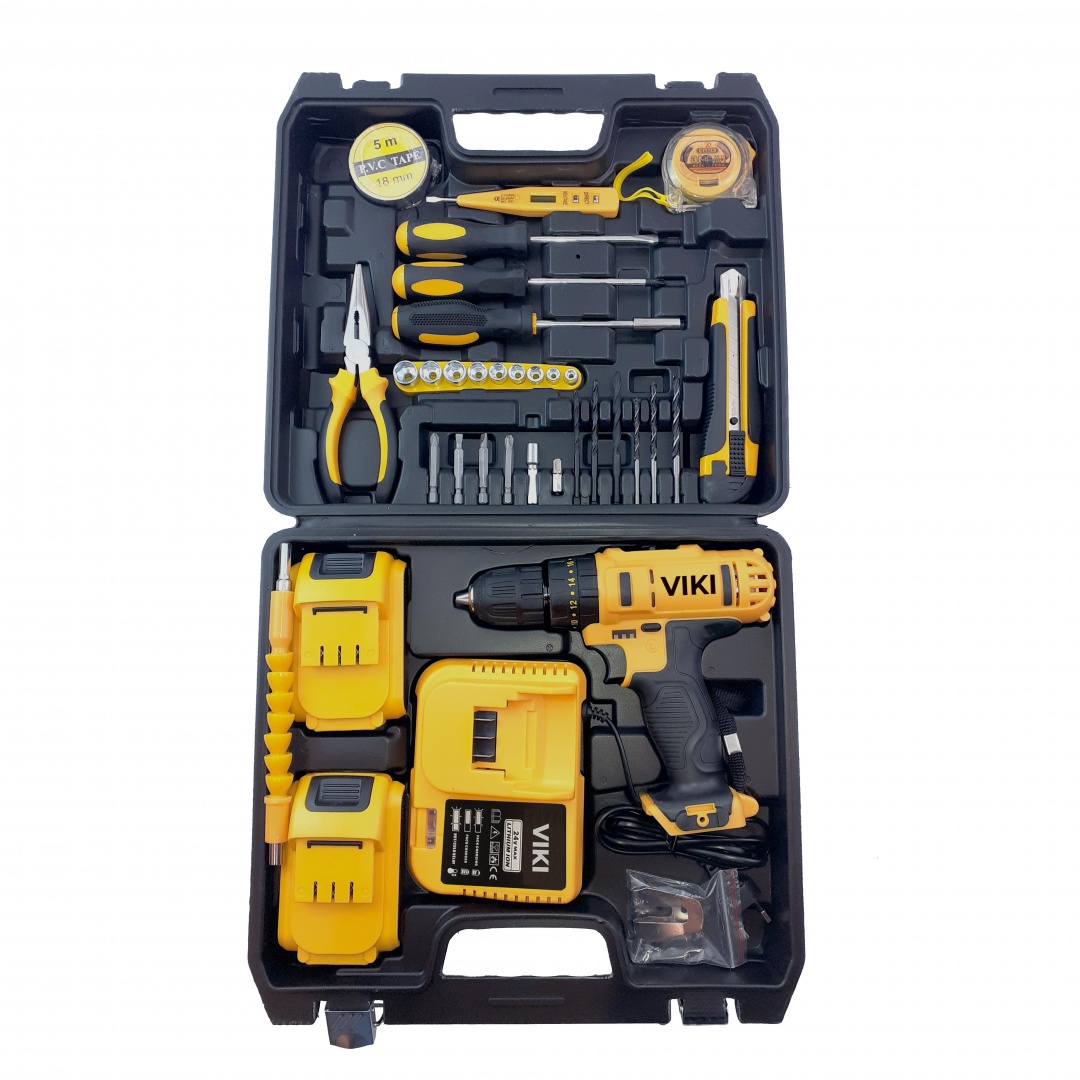 2405.jpg Ударно пробивен акумулаторен винтоверт в комплект с инструменти - Image 1