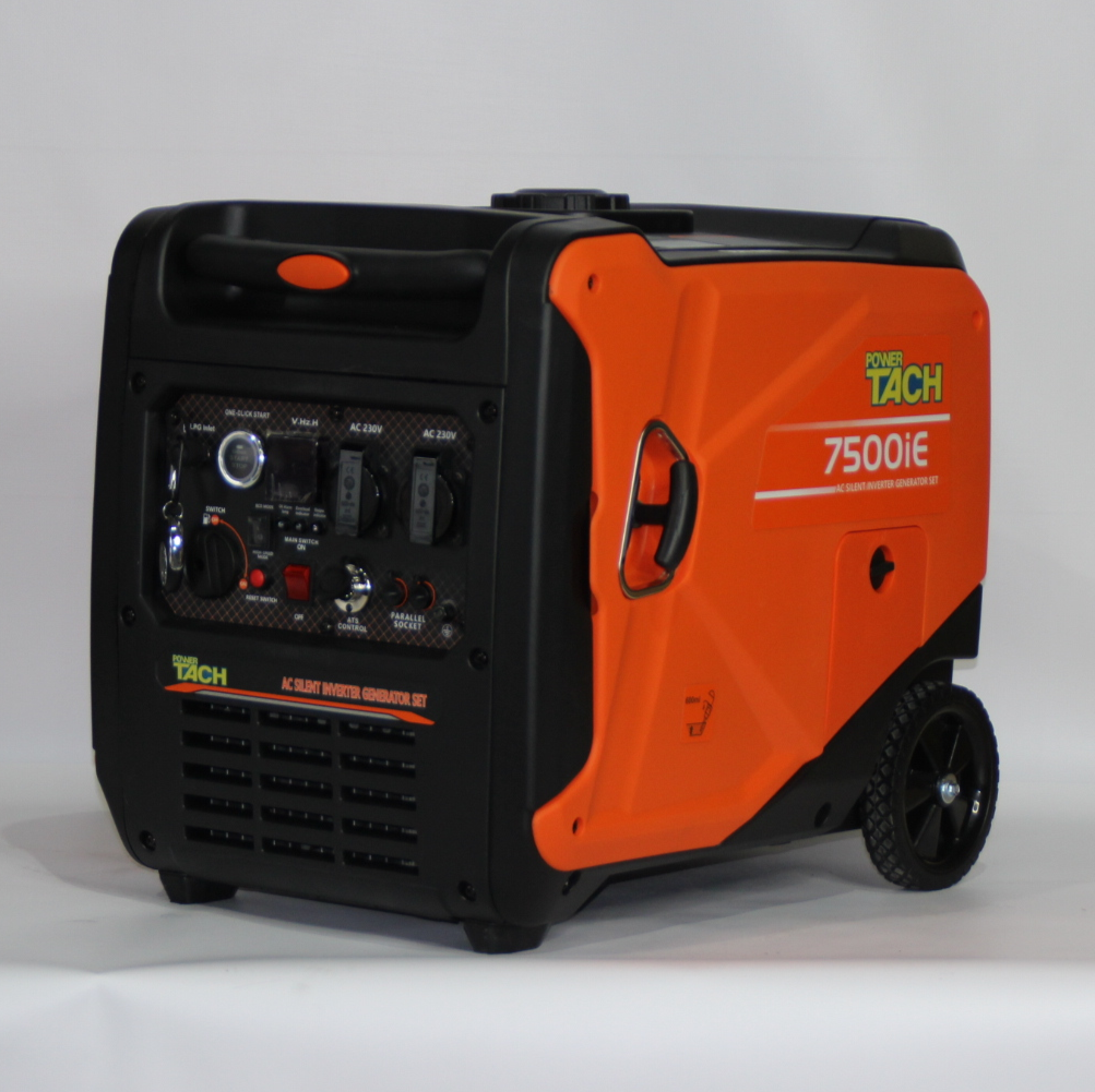 7500ie generator, генератор 1 Генератор за ток на газ POWER TACH 5.8 kW модел 7500iE монофазен инверторен - Image 1