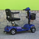 Инвалидна електрическа четириколка Maxmotors 350W със сваляема батерия и MAXI гуми BLUE - Image 3