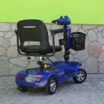 Инвалидна електрическа четириколка Maxmotors 350W със сваляема батерия и MAXI гуми BLUE - Image 4