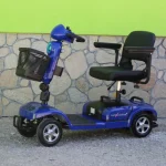 Инвалидна електрическа четириколка Maxmotors 350W със сваляема батерия и MAXI гуми BLUE - Image 6