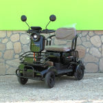 Мини триместна електрическа четириколка MaxMotors A9 Black, 1500W, 48V/20Ah