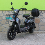 Електрически двуместен скутер – велосипед MaxMotors със 16″ гуми, 750W, 48V/20Ah GRAY