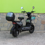 Електрически двуместен скутер – велосипед MaxMotors със 16″ гуми, 750W, 48V/20Ah GRAY - Image 2