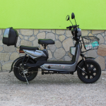 Електрически двуместен скутер – велосипед MaxMotors със 16″ гуми, 750W, 48V/20Ah GRAY - Image 3