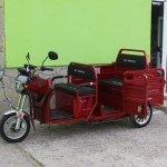 Електрическа триместна товарна триколка MaxiGo Pro, Red, 2000W, с възможност за регистрация – икономична и мощна! - Image 4